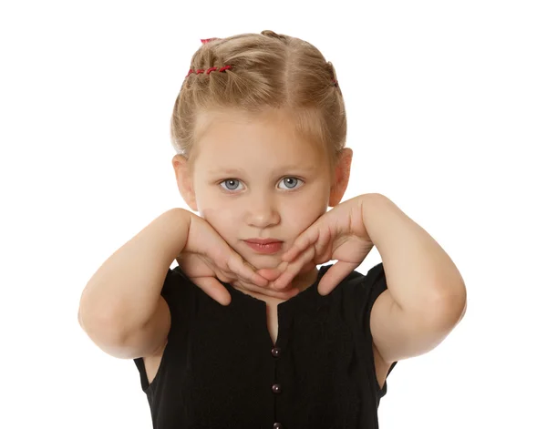 Menina doce pensativo — Fotografia de Stock