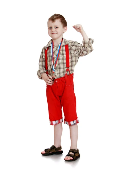 Niño de pelo rubio. — Foto de Stock