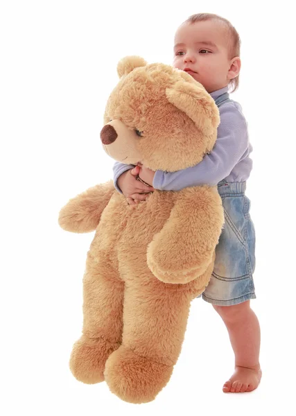 Little boy with a Teddy bear — Stock Photo, Image