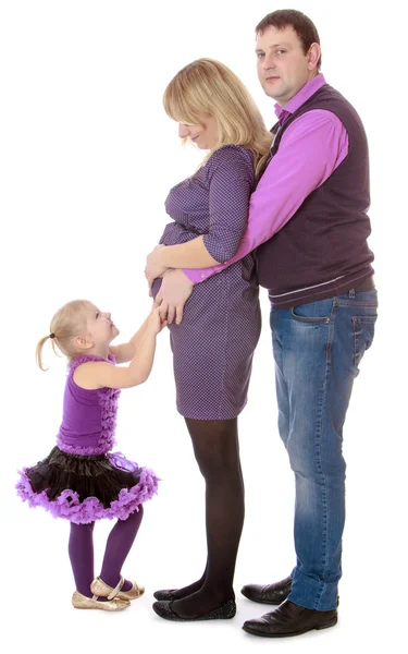 Happy family of three — Stock Photo, Image