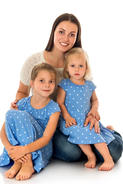 Anya és két lánya — Stock Fotó