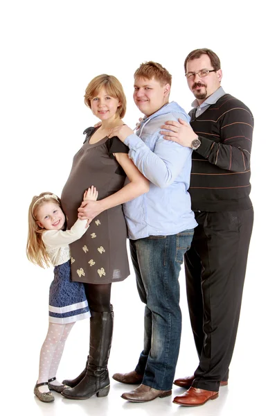 Familj på fyra — Stockfoto