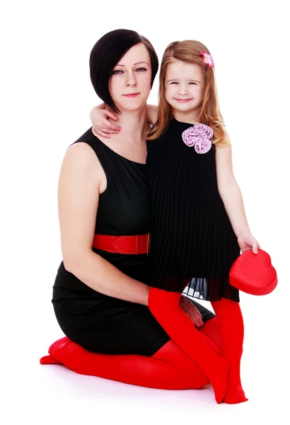 Mody mama i córka — Zdjęcie stockowe