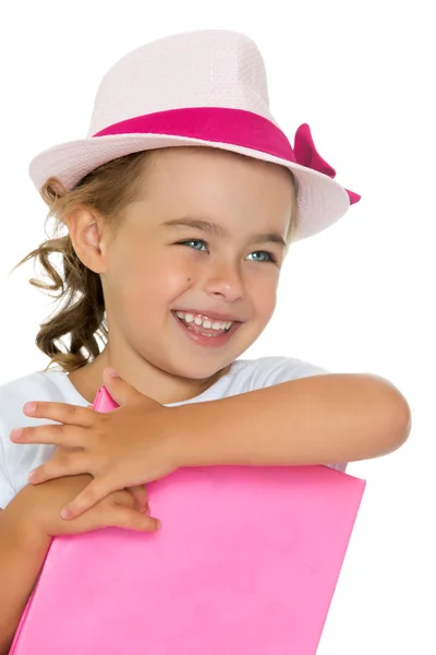 Little girl with a book — Stock Photo, Image