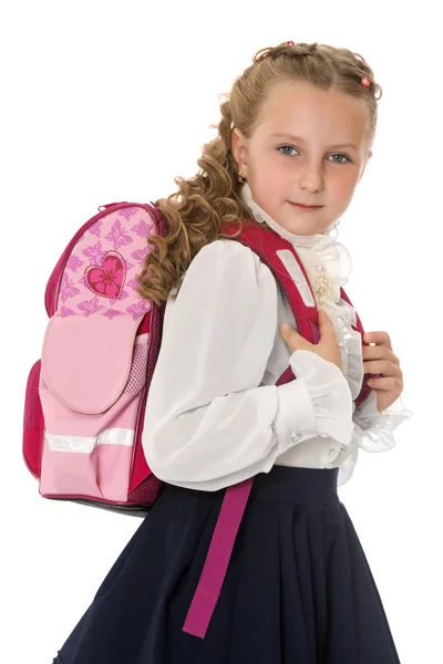 Cute girl schoolgirl — Stock Photo, Image