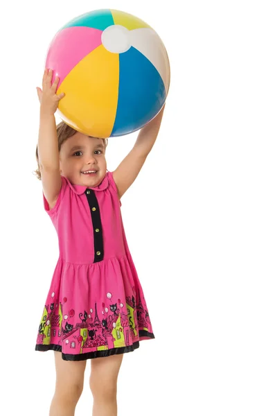 Girl with a ball — Stock Photo, Image