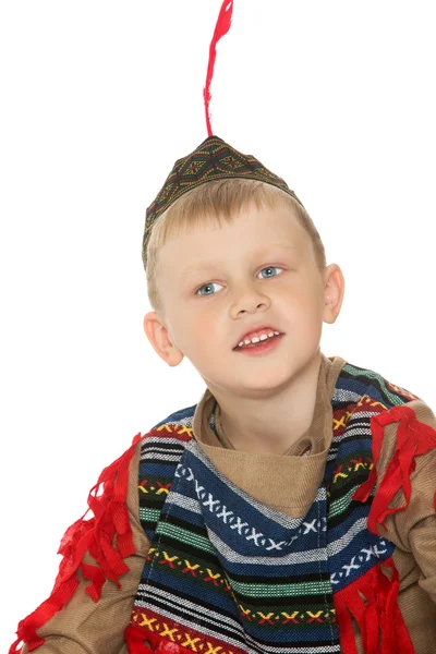 Little boy dressed as an Indian — Stock Photo, Image