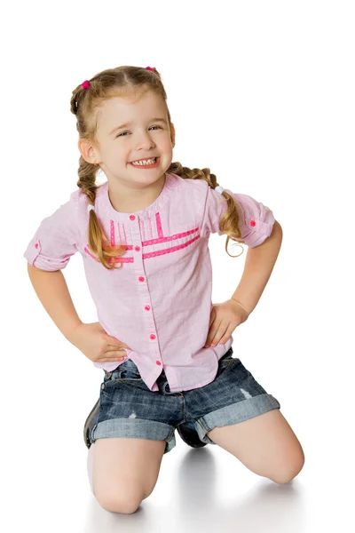 Модная маленькая девочка — стоковое фото