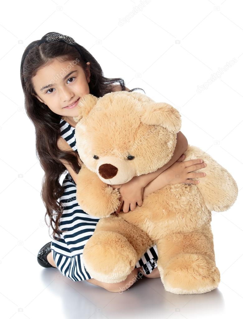 girl in teddy bear