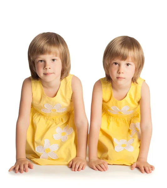 Two sisters funny — Stock Photo, Image