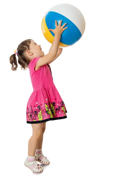 Mädchen mit Ball — Stockfoto