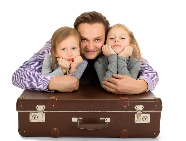 Dad and two daughters — ストック写真