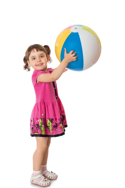 Chica con una pelota —  Fotos de Stock