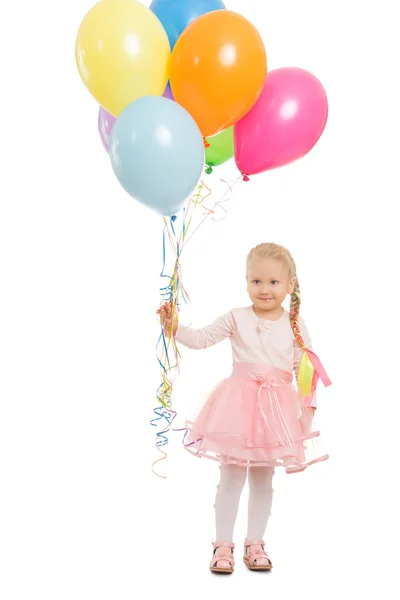 Schönes Mädchen mit Luftballons — Stockfoto