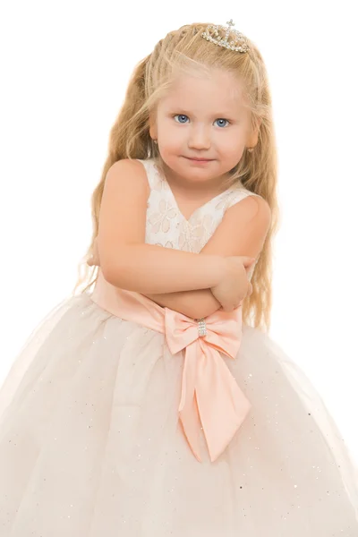 Funny little blonde girl — Stock Photo, Image