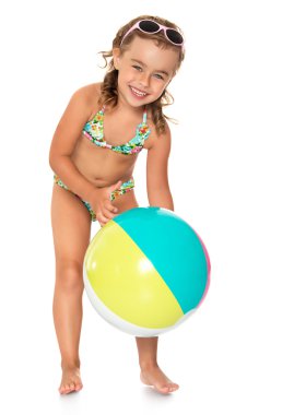 Kız bir mayo içinde