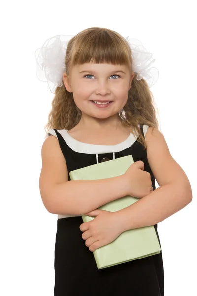 Girl with a book in his hands — Stock Photo, Image