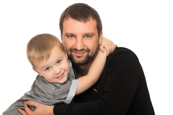 Dad and son hug — Stock Photo, Image