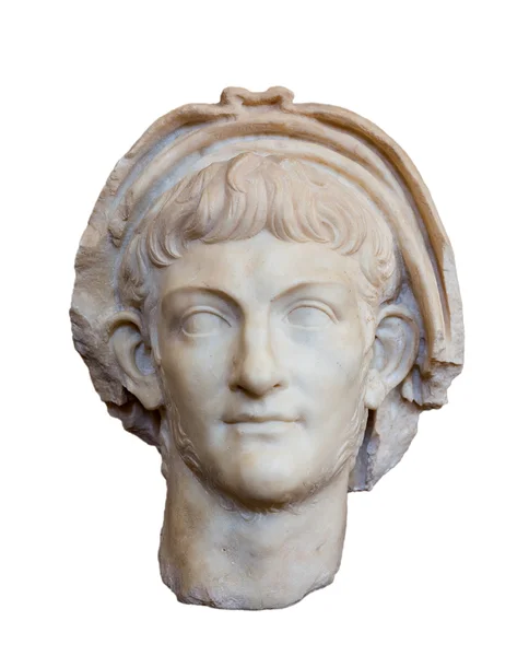 Retrato do imperador romano Nero (54-68 d.C.), isolado — Fotografia de Stock