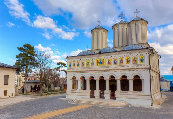 Ortodoxní patriarchální katedrály, Bukurešť, Rumunsko. Stock Obrázky