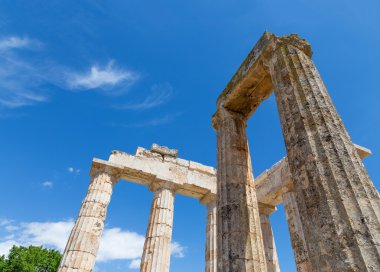 zeus Tapınağı antik nemea, peloponnese, Yunanistan