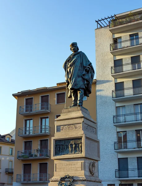 Statue von Giuseppe Garibaldi, como, italien — Stockfoto