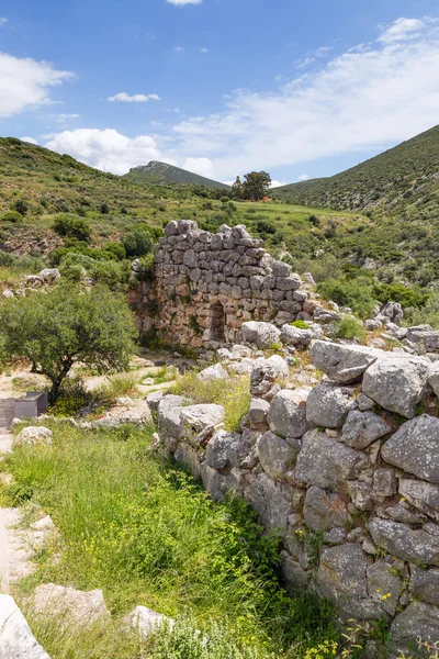 Antica fortificazione e porta di Micene, Peloponneso, Grecia — Foto Stock