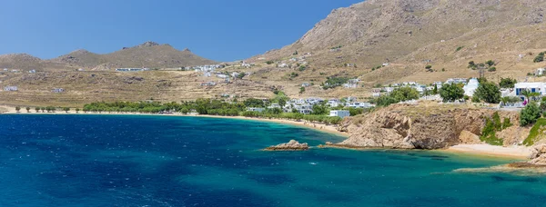 Panorama da praia de Livadakia, ilha de Serifos, Grécia — Fotografia de Stock