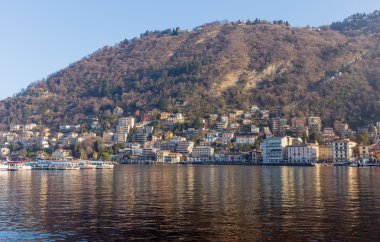 View of Como lakefront, Italy clipart