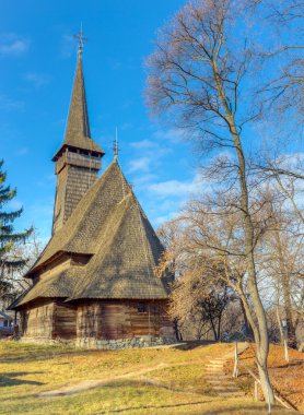 Dragomiresti ahşap kilise köy Müzesi, Bucharest, Romanya