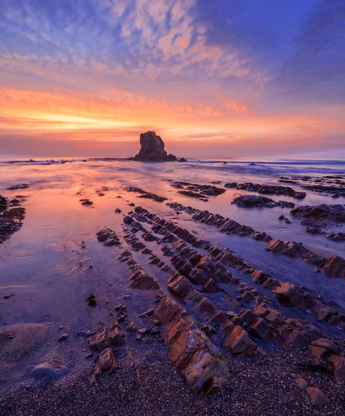 Pôr-do-sol widemouth mal-humorado — Fotografia de Stock