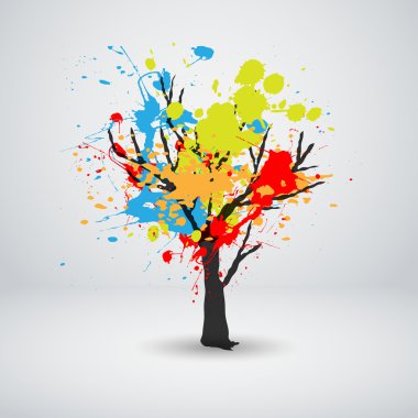  soyut ağaç tarafından şekillendirme lekesi