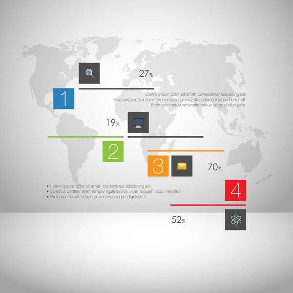 Yüksek kaliteli iş Infographic elemanları — Stok Vektör