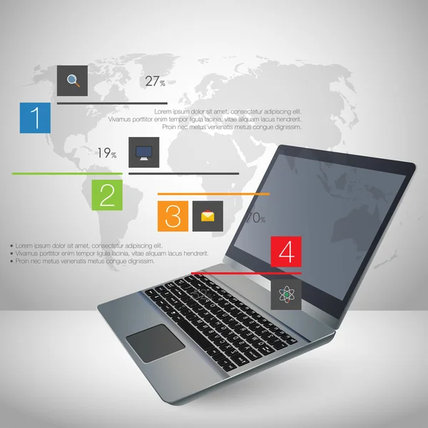 Elementos de infografía empresarial de alta calidad — Archivo Imágenes Vectoriales