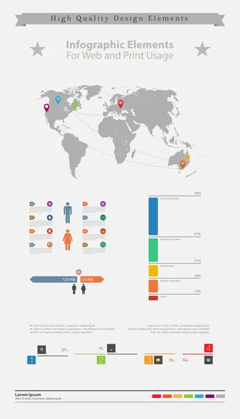 Elementos de infografía empresarial de alta calidad — Vector de stock