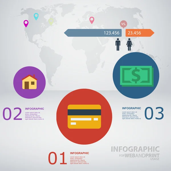 Elementos de infografía empresarial de alta calidad — Vector de stock