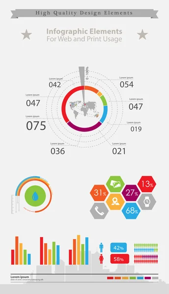 Elementos infográficos de negócios de alta qualidade — Vetor de Stock