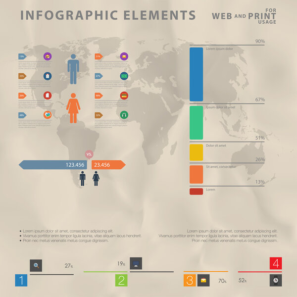 Инфографические элементы бизнеса высокого качества
 