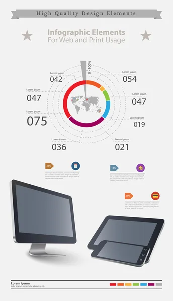 Elementos de infografía empresarial de alta calidad — Archivo Imágenes Vectoriales