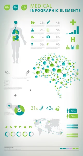 Elementy medycznych infographic — Wektor stockowy