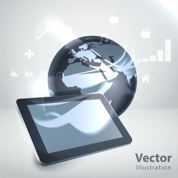 Tecnología de comunicación moderna — Vector de stock