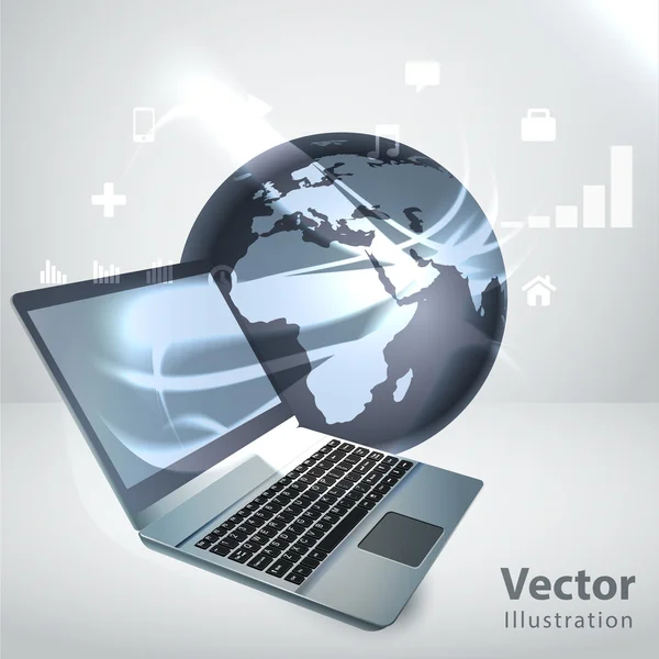 Tecnología de comunicación moderna — Vector de stock