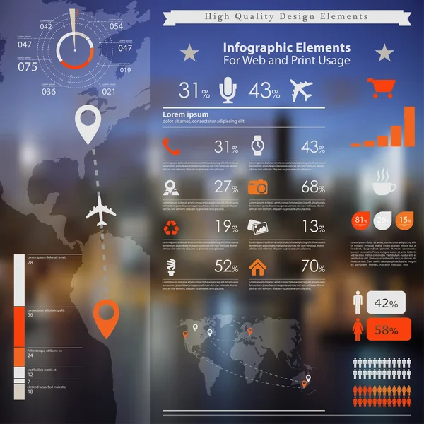 Elementos infográficos de negócios de alta qualidade — Vetor de Stock