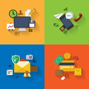 web ve mobil telefon hizmetleri için simgeler