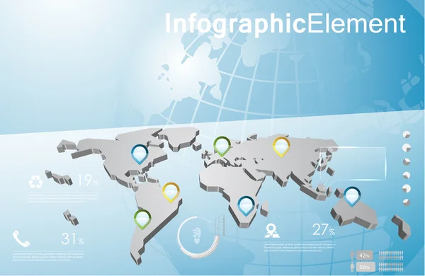 Éléments d'infographie métier de haute qualité — Image vectorielle