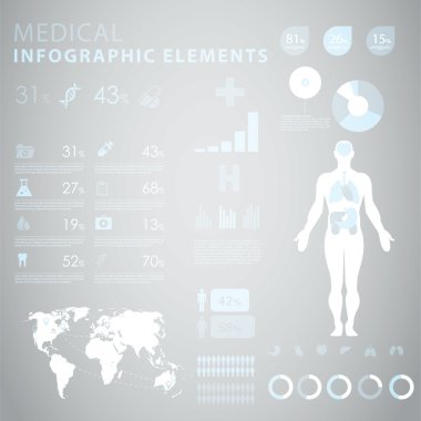 tıbbi Infographic elemanları 