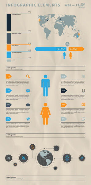 Инфографические элементы бизнеса высокого качества
 