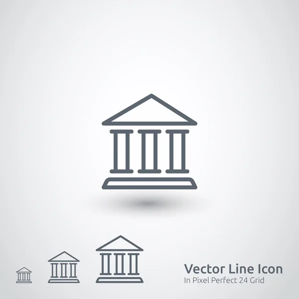 Iconos de edificios bancarios — Vector de stock