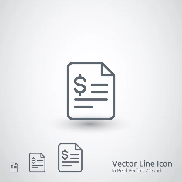 Icônes de facture ensemble — Image vectorielle