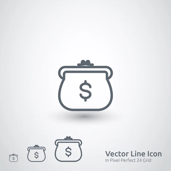 Billeteras para iconos de dinero — Vector de stock